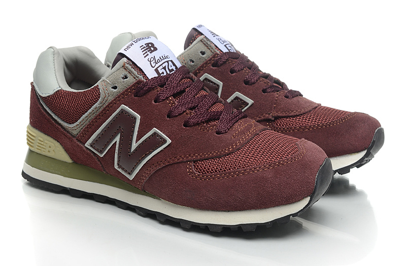 Chaussure New Balance Basse 574 Marron Pour Femme en Soldes